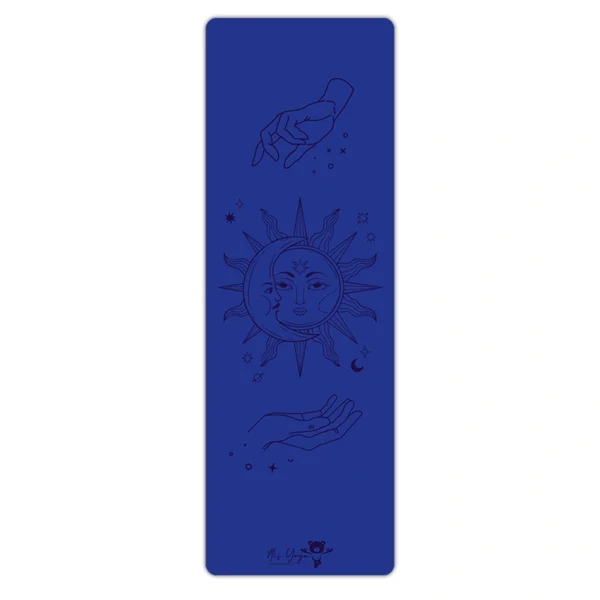 Mata do jogi z kauczuku PU - PRO Blue Gratitude 5 mm