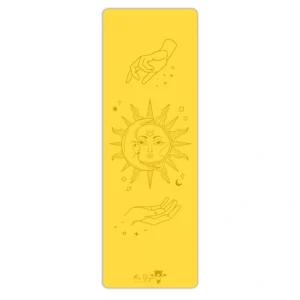 Mata do jogi z kauczuku PU - PRO Yellow Gratitude 5 mm