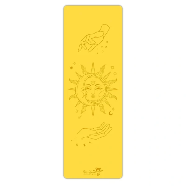 Mata do jogi z kauczuku PU - PRO Yellow Gratitude 5 mm