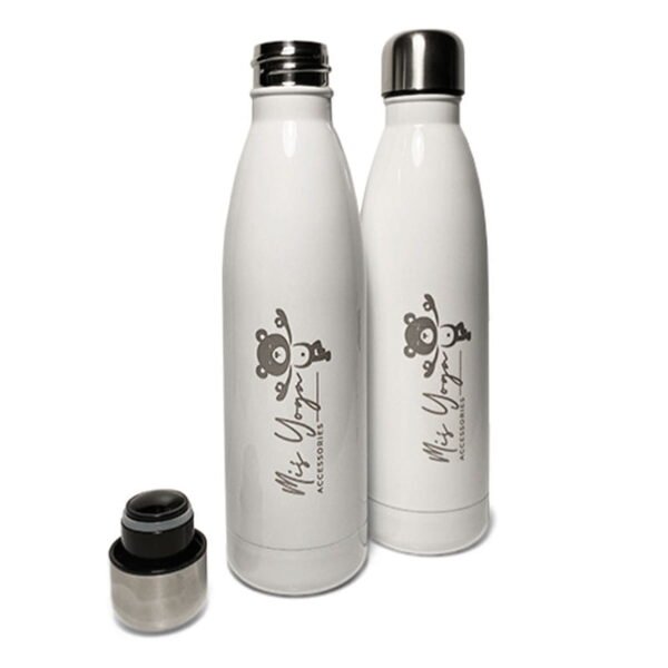 Termiczna butelka ze stali biała (500 ml) - obrazek 3