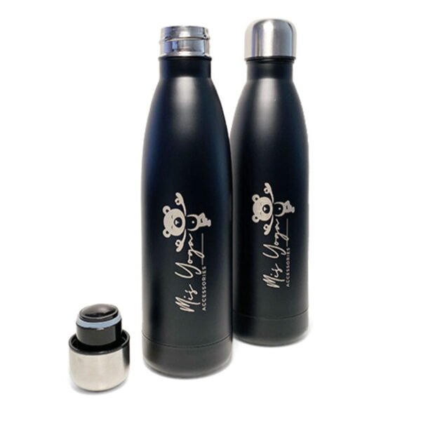 Termiczna butelka ze stali czarna (500 ml) - obrazek 3