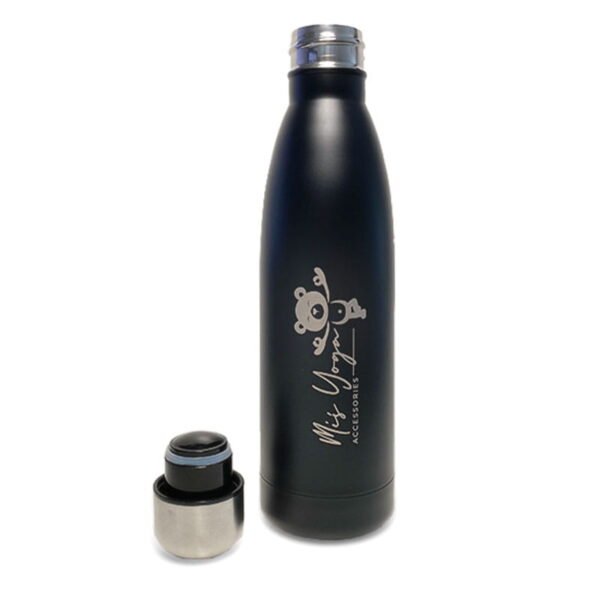 Termiczna butelka ze stali czarna (500 ml)