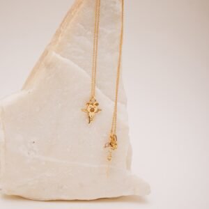 Naszyjnik pozłacany z sylwetą misia