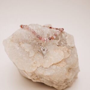 Bransoletka srebrna z cieniowanych spineli rozmiar M